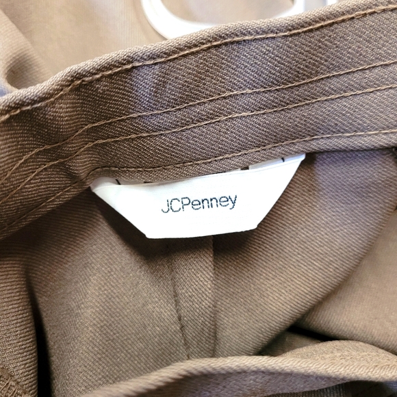 Vintage Taupe Brown 3 pc Polyester Business Suit Set Blazer Skirt Pants - Picture 6 of 11